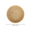 Large Size Bamboo Woven Basket Storage Tray Home Fruits Plate Dessert Snack Tray Serving Food Plate Portable Reusable Woven 6