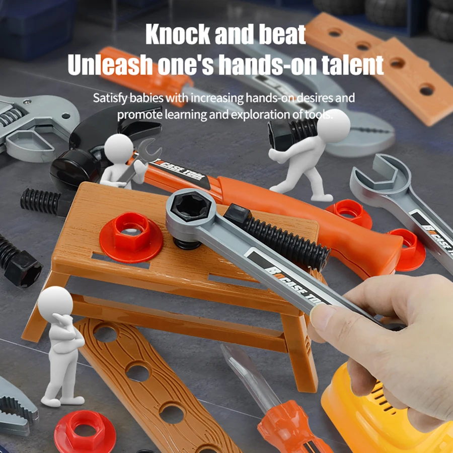 Children Tool Toy Set Boy's Simulation Repair Chainsaw Repair Screwdriver Play House Parent-Child Interactive Toy Birthday Gift 3