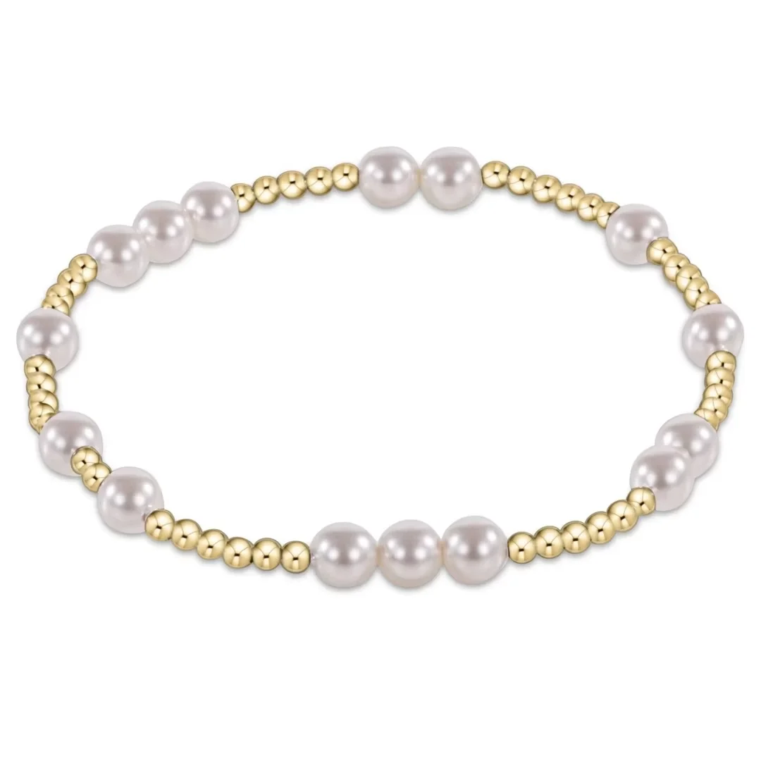 Vlen Muschelperlen-Armband mit 18 Karat vergoldeten Perlen, Stapel-Schmuck, zierlicher Brautstrand, handgefertigte Perlenarmbänder für Frauen, Geschenk – Detail 5