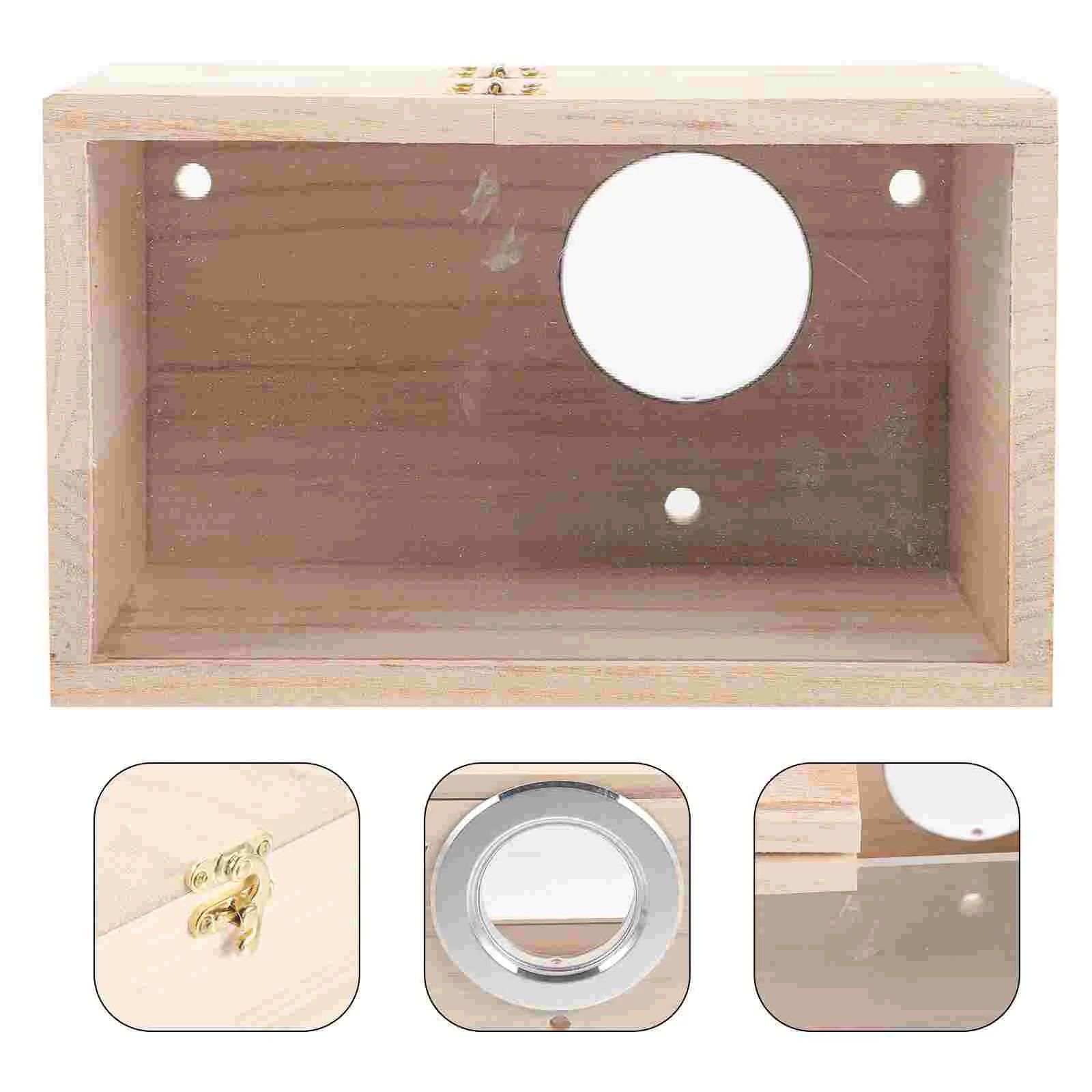 

Outdoor Garden Decorative Bird House Transparent Visible Xuanfeng Tiger Parrot Wooden Breeding Box Clear Pet Birds Nest