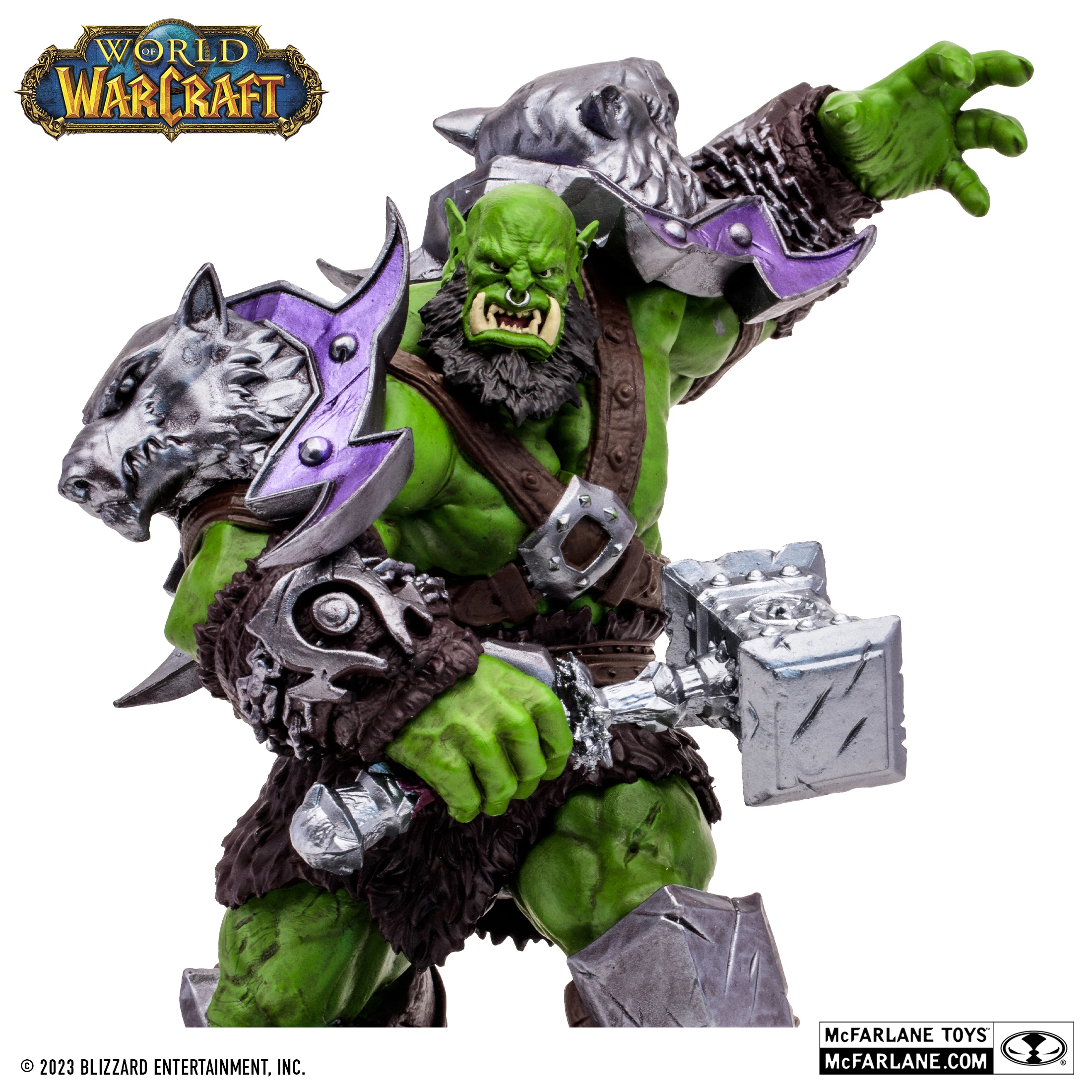 맥팔레인 월드 오브 워크래프트 완구, 언데드 프라이스트, 언데드 워록, ORC 워리어, ORC 샤먼, 엘프 드루이드, 엘프 로그, 7 인치 모델