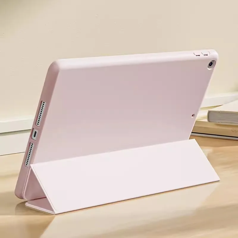 Versatile Three-Fold PU Protective Tablet Shell