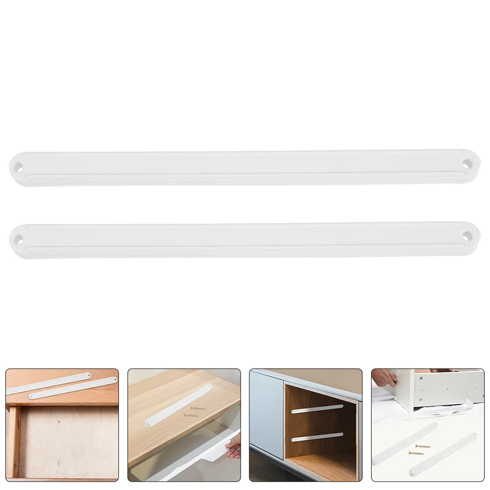 White Drawer Slides Plastic Cabinet Slides Smooth Rails Dresser Side Mount Track Guides Replacement Parts Hardware drawer slides