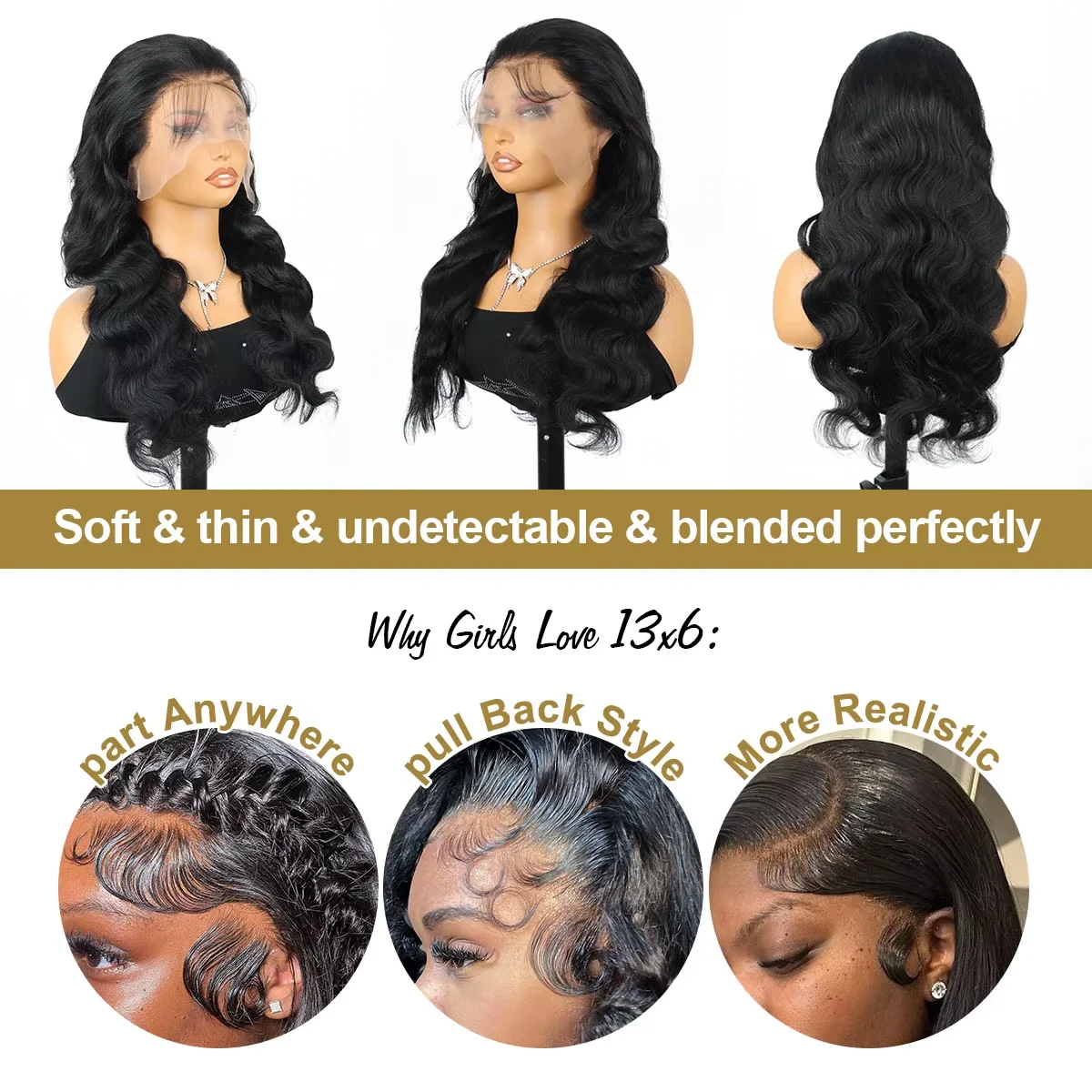 38 40 Inch Real Raw Body Wave Human Hair Wigs Black Pre Plucked 13x6 Wet And Wavy Lace Frontal Wig Human Hair HD Lace Front Wig 5