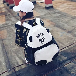 Funny Expression school backpacks unisex waterproof polyester bags male female casual designer back pack