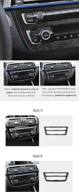 Adesivo In ABS Carbon Fiber Per BMW Serie 1 E 2 - Copertura Per Console Centrale, Decorazione Interni - Foto 6