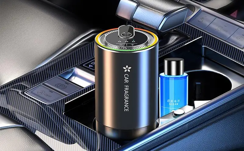Odświeżacz powietrza do samochodu automatyczny dyfuzor do aromaterapii zapach  samochodowy inteligentny czujnik zapachów dyfuzor z kolorowe światła  akcesoria samochodowe - AliExpress