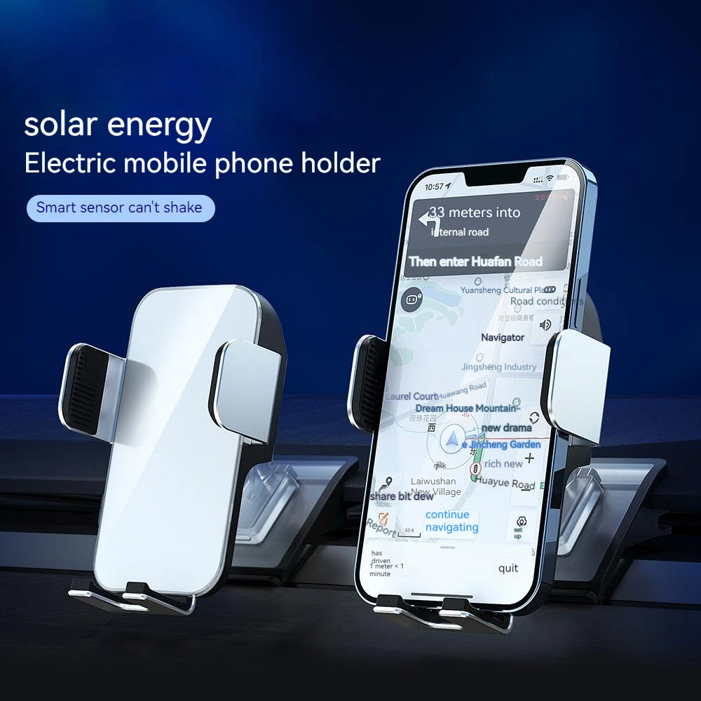 17mm 6-Claw Dashboard Panel Base Phone Solar Power Bracket For Tesla Model 3 Model Y 4.0-7.2 Inch Car Mobile Phone Holder