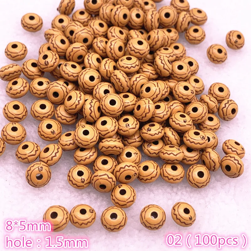 Acrylic Beads 10-100pcs For Jewelry Making DIY Children Handmade Bracelets Necklace