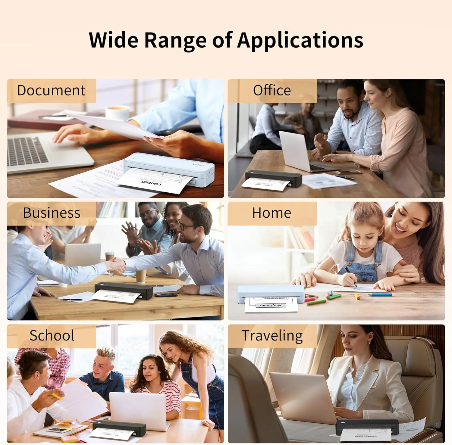 Thermal Printer Paper A4 Letter Size, 8.27x11.69''(210mm) Thermal Paper Quick-Dry, Compatible with A4 Thermal Printer,BPA Free