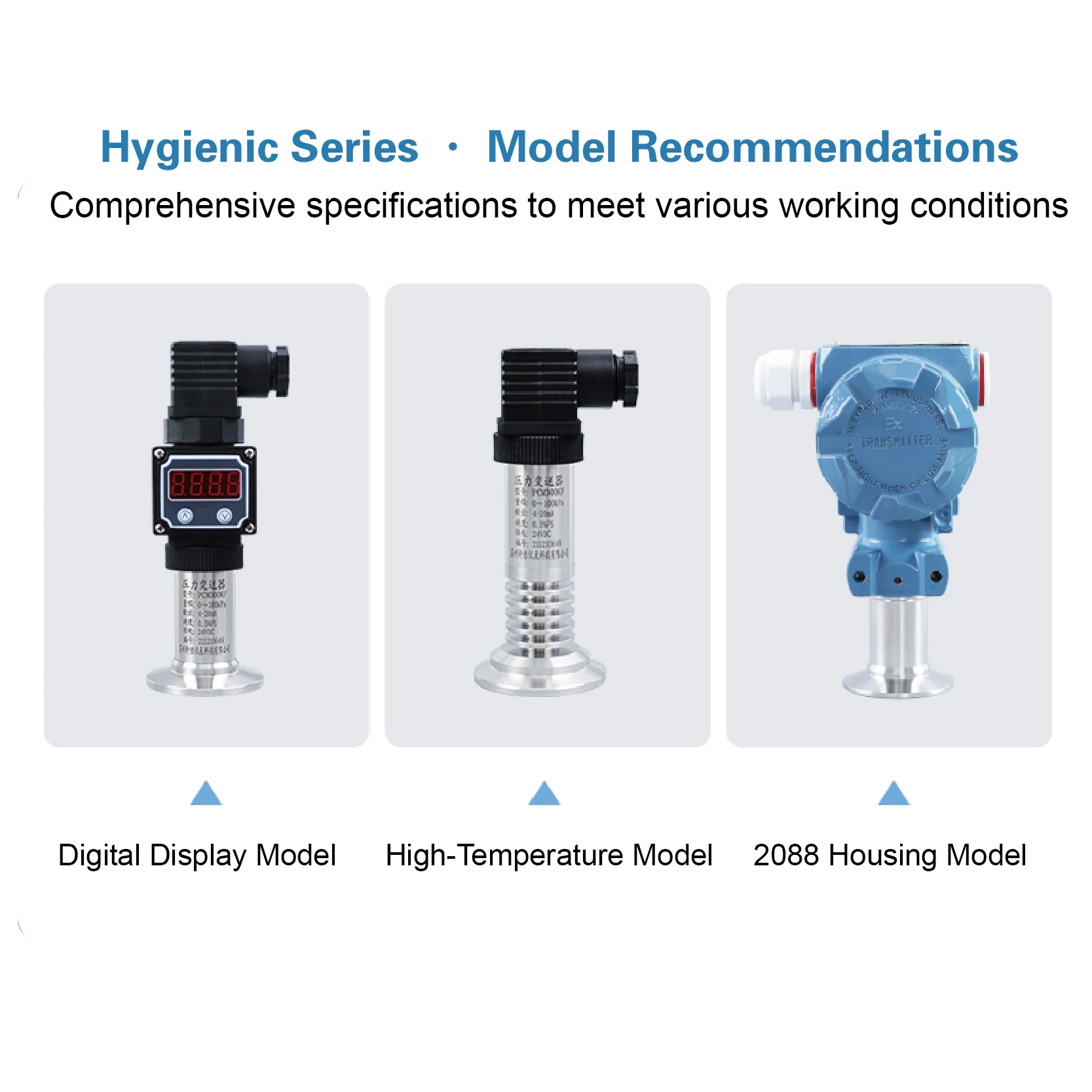 Clamp Pressure Transmitter Tri-Clamp Hygienic Pressure Sensor Sanitary Food Grade Stainless Steel Transmitter