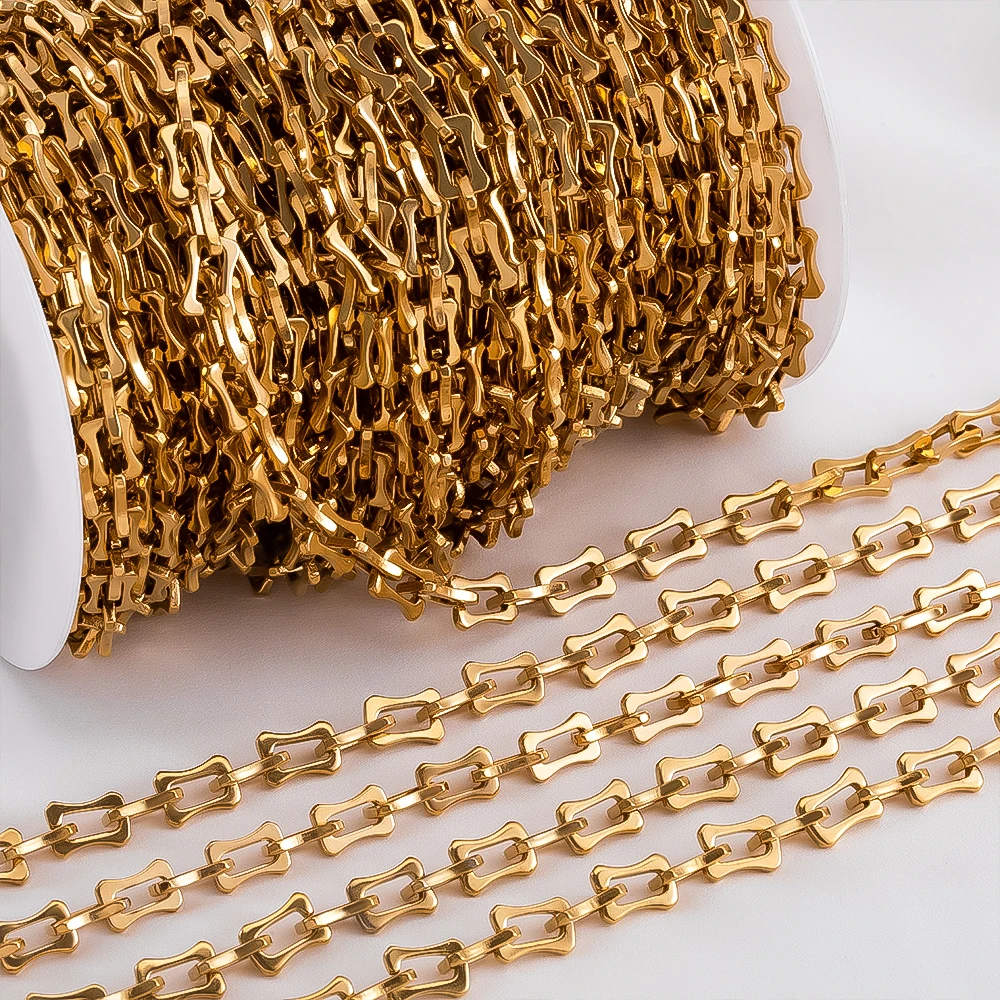 1 Meter Edelstahl Trend Ton Design Halsketten Kette Gliederketten DIY HipHop Armbänder Schmuckherstellung Komponenten Punk Ketten – Detail 4