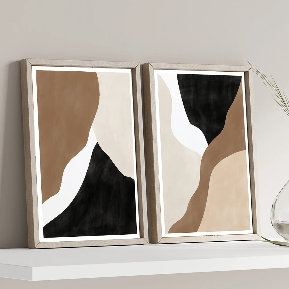 Рисунок 2 - Абстрактные бежево-коричневые плакаты и принты