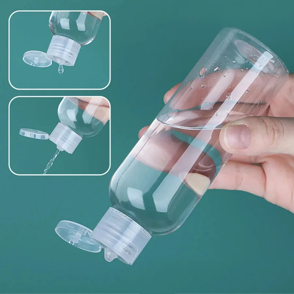 Refillable Transparent Travel Bottles, 10-100ml, Multi-use Cosmetic Dispensers