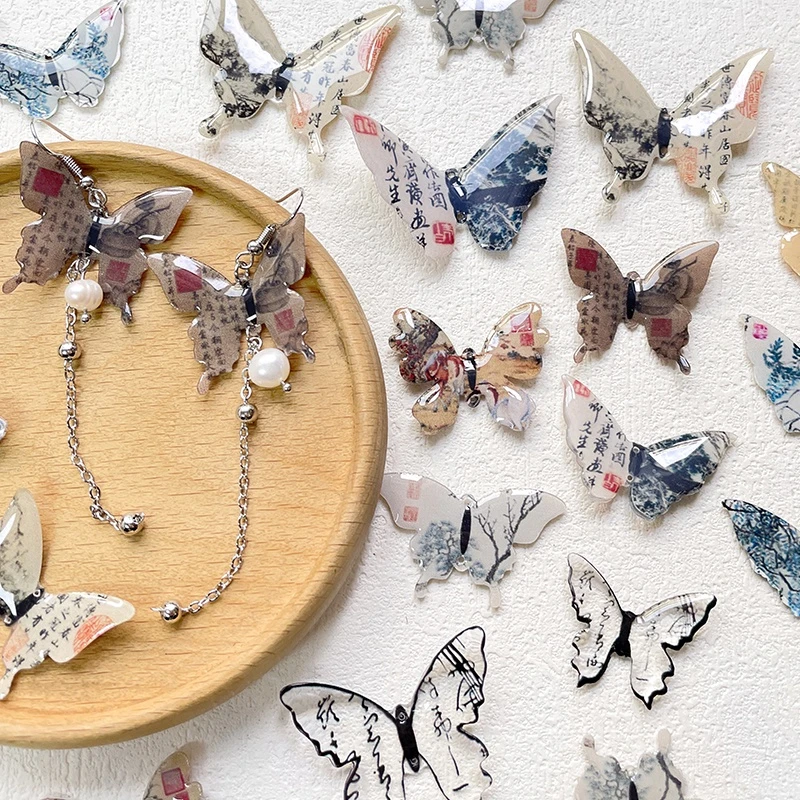 

Double-Sided Epoxy Butterfly Hanging Ornament DIY Ornament Bracelet Necklace Earrings Bead Accessories