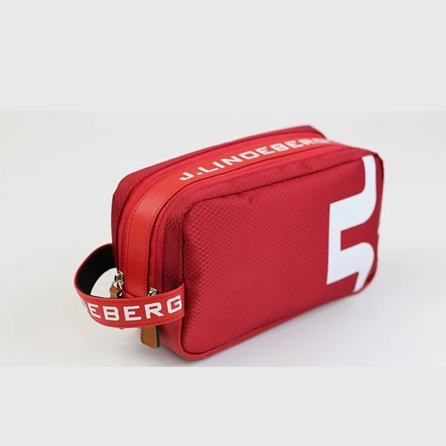 New Style Golf Bag, Two Zippers, Independent Space, PU Multifunctional Golfer Bag, Golf Supplies Bag for Men and Women Red