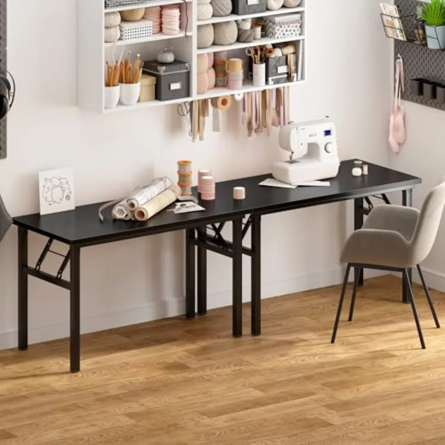 Home Office Desk 47 inch No Assembly Folding Computer Table with BIFMA CertificationComputer Table Workstation Perfect for Teen