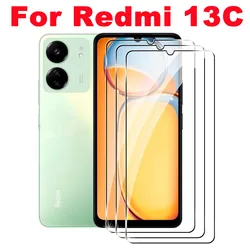 Premium Tempered Glass HD Screen Protector - 2/4 Pack, 9H Hardness for 2 pieces (Redmi 13C)