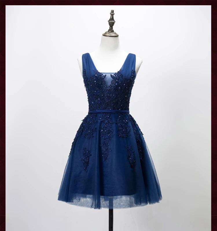 Cocktail Dresses Banquet Party Formal Dress Homecoming Dress Robe De Soiree SSYFashion Clearance Short Lace Backless