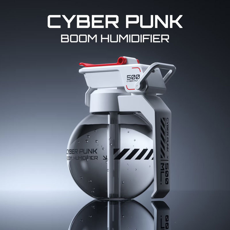 2025 Grenade Air Humidifier Cyberpunk Decorative Grenade Essential Oil Aromatherapy Humidifier Diffuser Creative Gift Esports