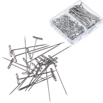 뜨게 모델링 및 공예용 멀티 사이즈 스틸 T 핀, 가발용 T 핀 스타일링 도구, 100 개