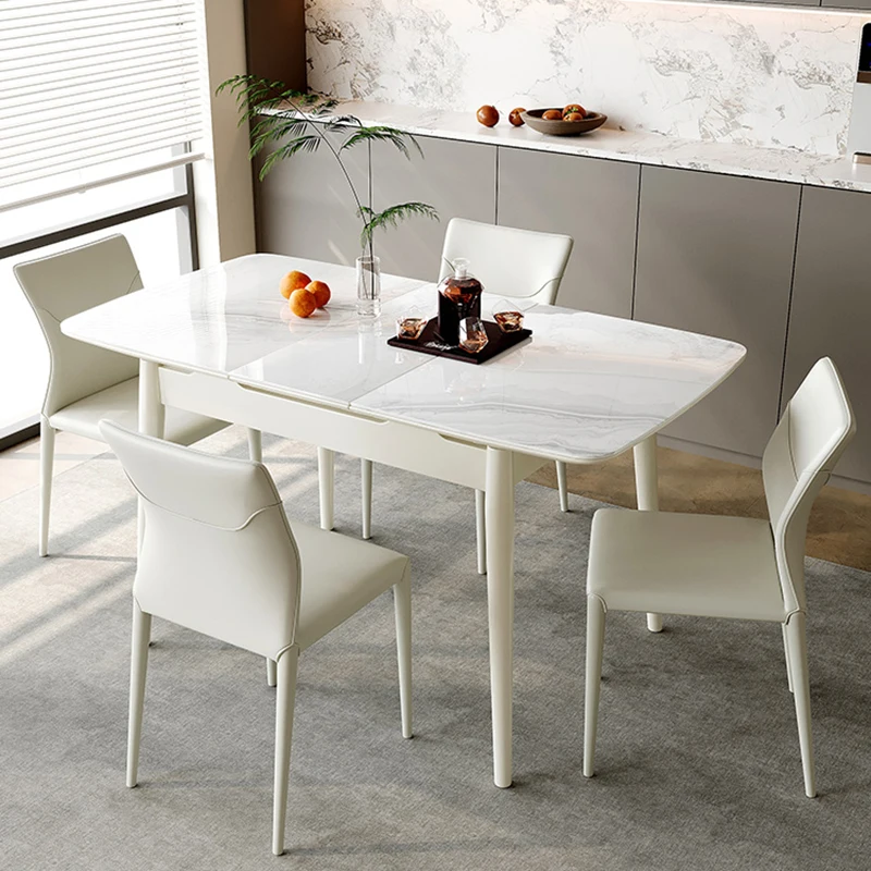 

Wooden Unique Glass Table Modern Rectangular Kitchen Small Dining Table Extendable Space Saving Mesa De Jantar Home Furniture