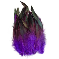 Natural Pheasant Feather Craft Set - 50PCS Decorative Plumes for DIY and Jewelry Projects (Purple)
