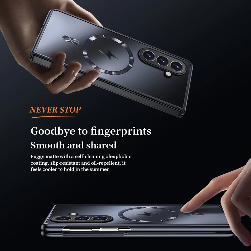 Luxury Frosted Matte Wireless Charging Case with Full Lens Protection