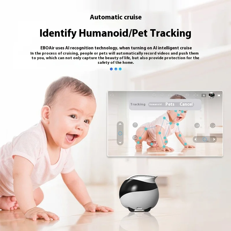 Enabot Ebo Air Ebo Se Intelligent Robot Remote Monitoring Robot Wireless Camera Pet Companion Realtime Control Home Camera