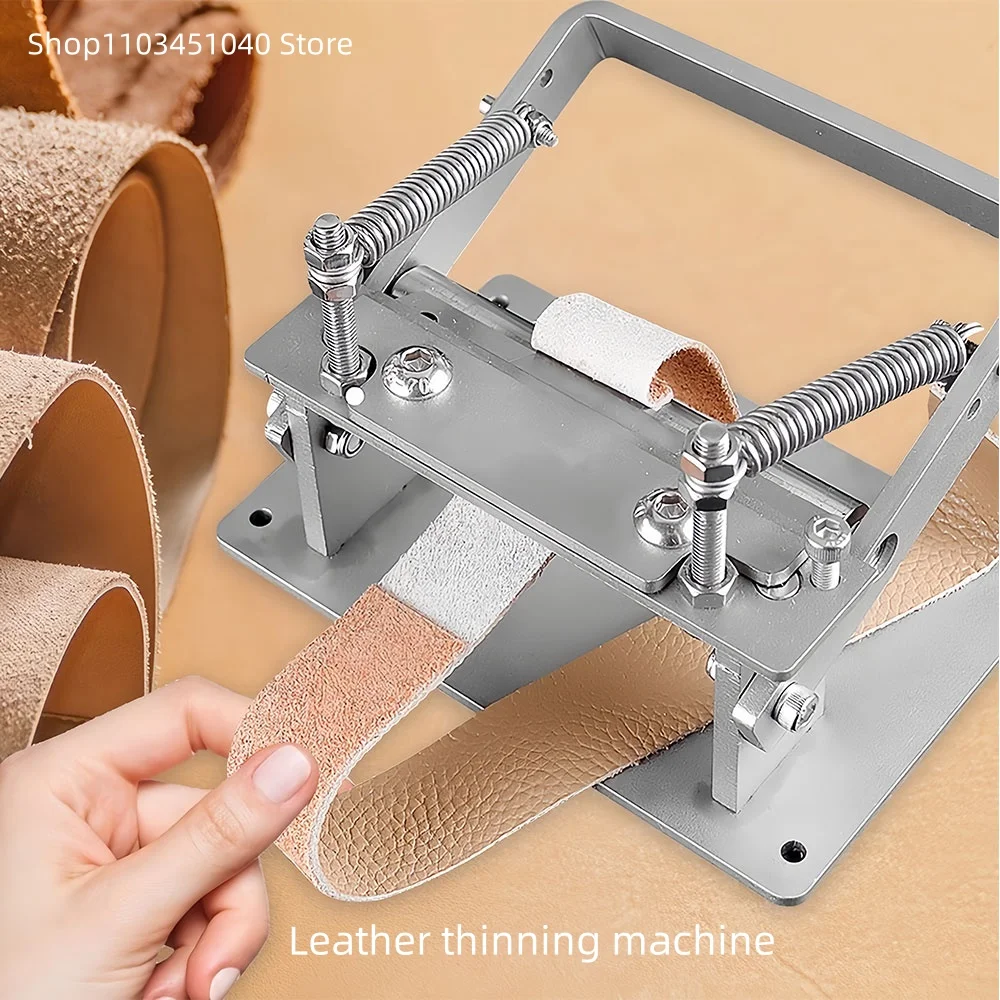Manual Leather Skiving Machine Strip Belt Thinning Skiver Splitter Cowhide Leather Peeling Machine DIY Strap Cutting Tools