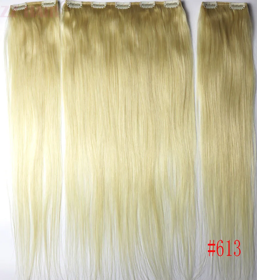 Chocala 20"-28" Brazilian Remy Human Hair Extensions 3Pcs Set Clip in human hair 100g-200g No Lace