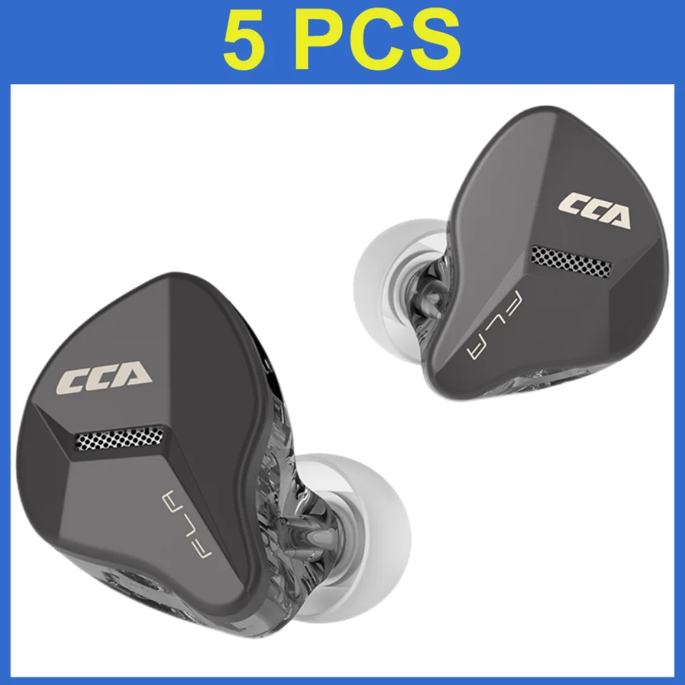 CCA FLA Metal HiFi Wired Headset In Ear Monitor Earbuds Headphones With Microphone Bass Game Music Outdoor Detachable Earphones