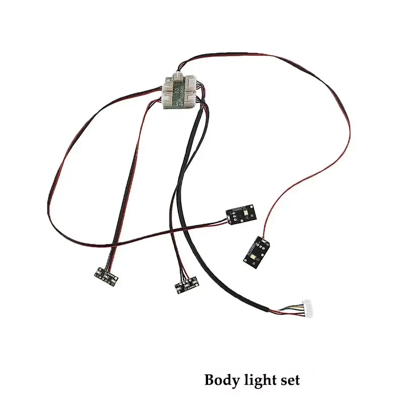 Enhanced RC Car Spare Parts Kit - Includes Lighting Circuit Board, Tires, Cable Tray, Shock Absorber, and Battery Accessories