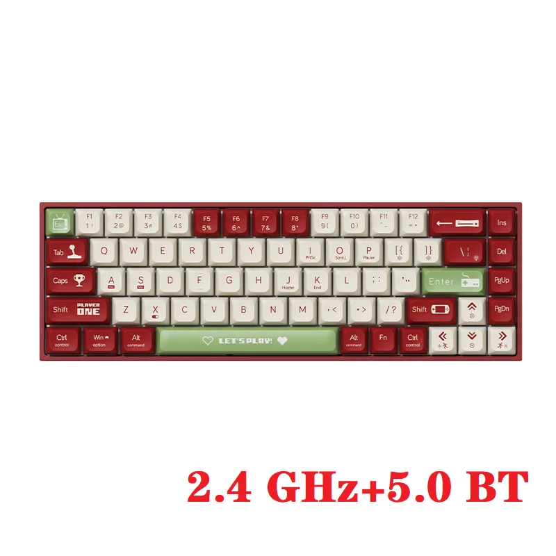 AJAZZ AK680 Mechanical Keyboard Gaming Wired / Wireless 2.4GHz+BT