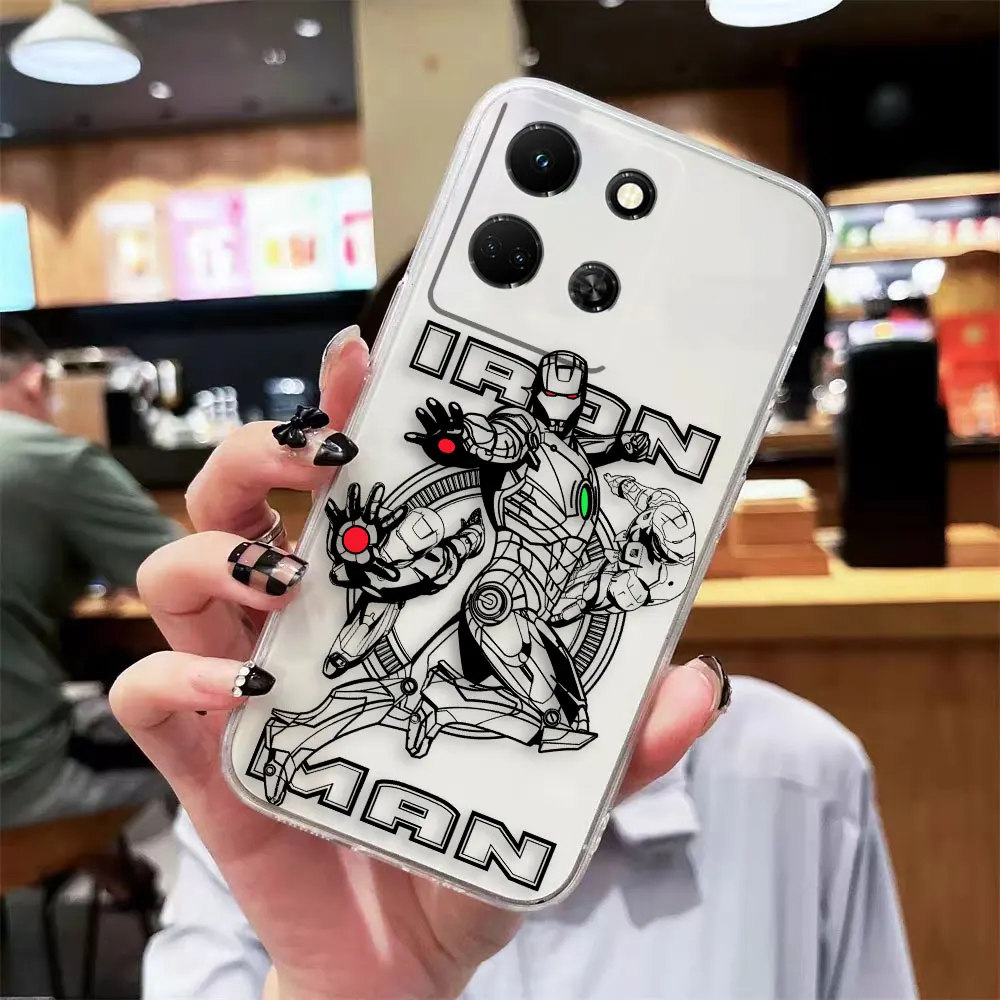 thumbnail image 1 of Clear Phone Case For Infinix NOTE 10 11 12 30 30i SMART 5 6 7 ZERO CAMON 19 20 PRO Case Funda Capa Shell Marvel Lron Man Comics, 1 of 5