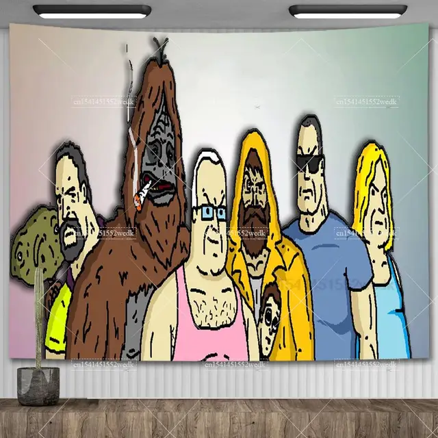 Papier peint The Big Lez Show, Tapisserie murale Anime Sassy The Sasquatch, Décoration de chambre, Tapisseries Mème esthétiques, Décoration d'intérieur 4