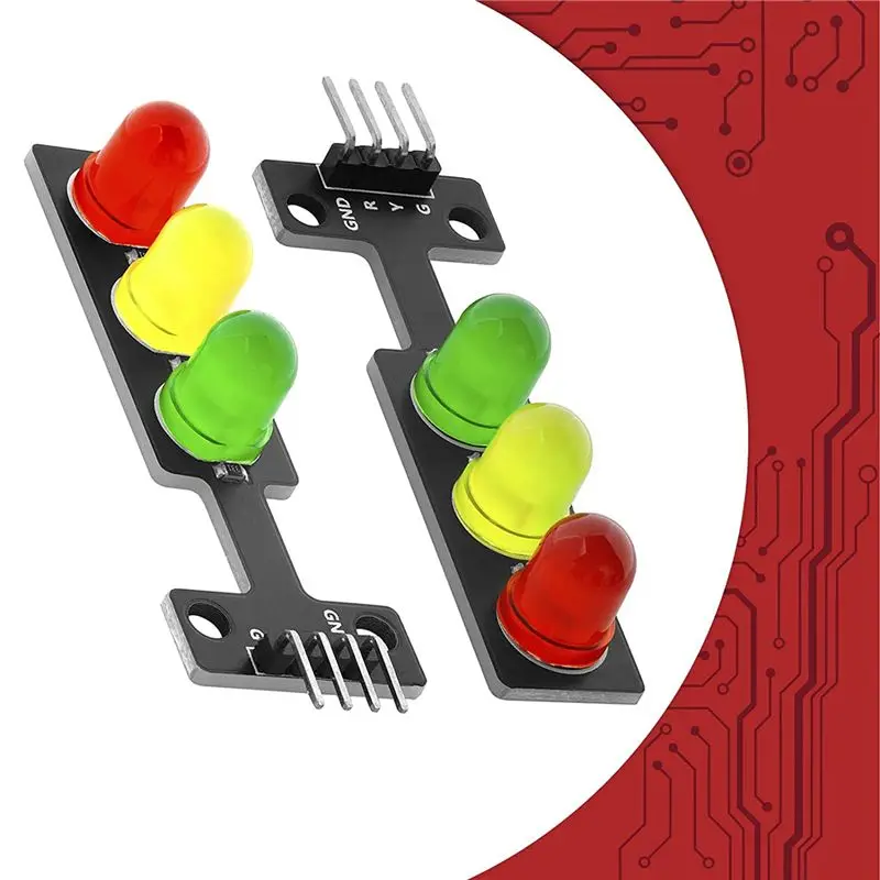 25X LED 신호등 모듈 창의적인 DIY 미니 신호등 3.3-5V 아두이노와 호환 가능