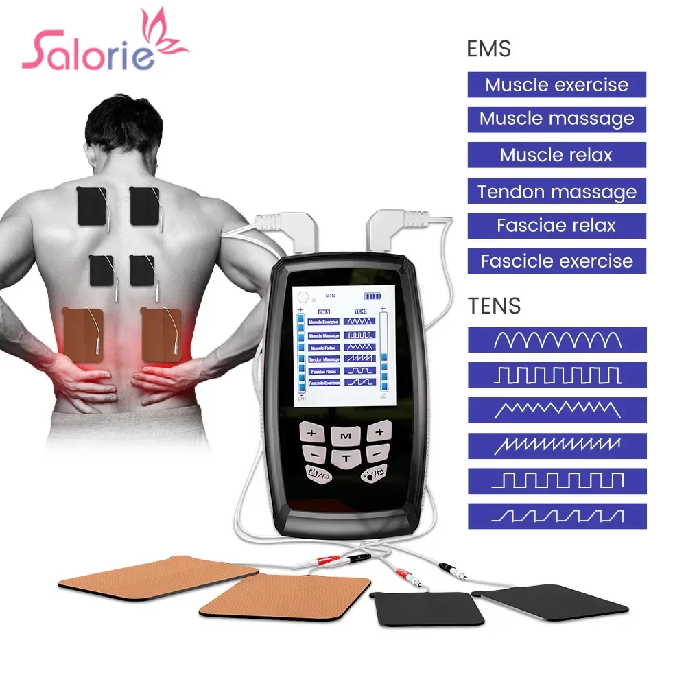 

Digital TENS Body Massage Pulse EMS Machine Back Neck Massager Muscle Stimulator Nerve Physiotherapy Treatment Pain Relief Tool