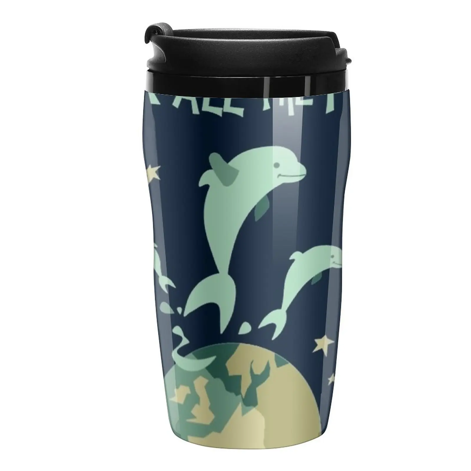 

New So Long, and Thanks for All the Fish Travel Coffee Mug Tea Cup Teaware Cafes