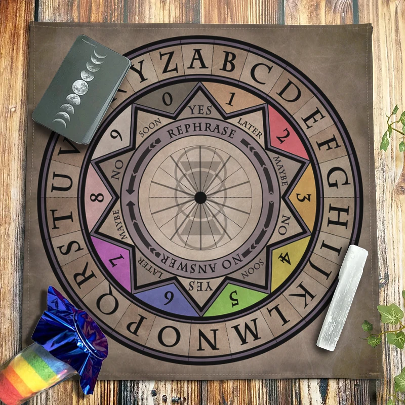 

Spiritual Pendulum Charts Tarot Tablecloth Velvet Altar Cloth Pagan Divination Board Game Fortune Astrology Oracle Card Pad New