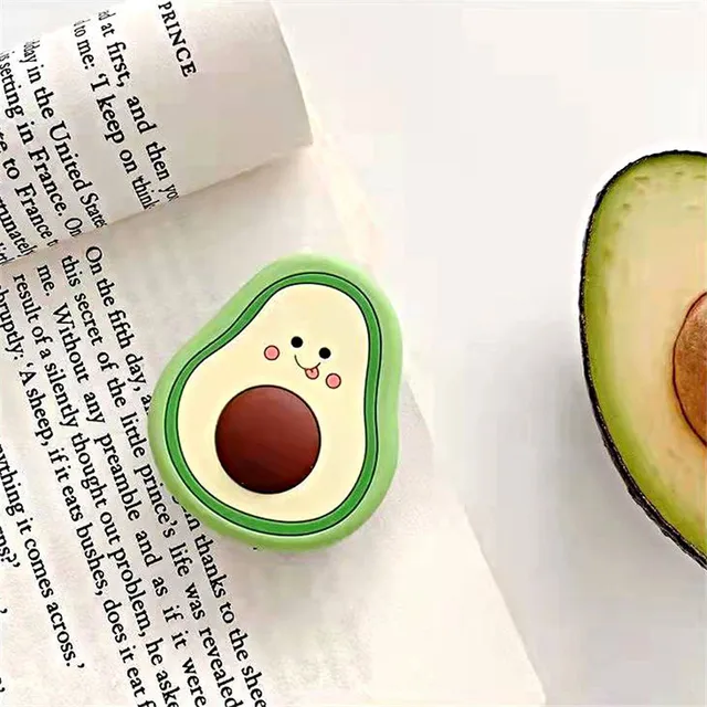 Universal Cartoon Cute Avocado Stand Phone Holder Mobile Phone Stand Socket Mobile Phone Accessories Expanding Stand Phone Girp 1