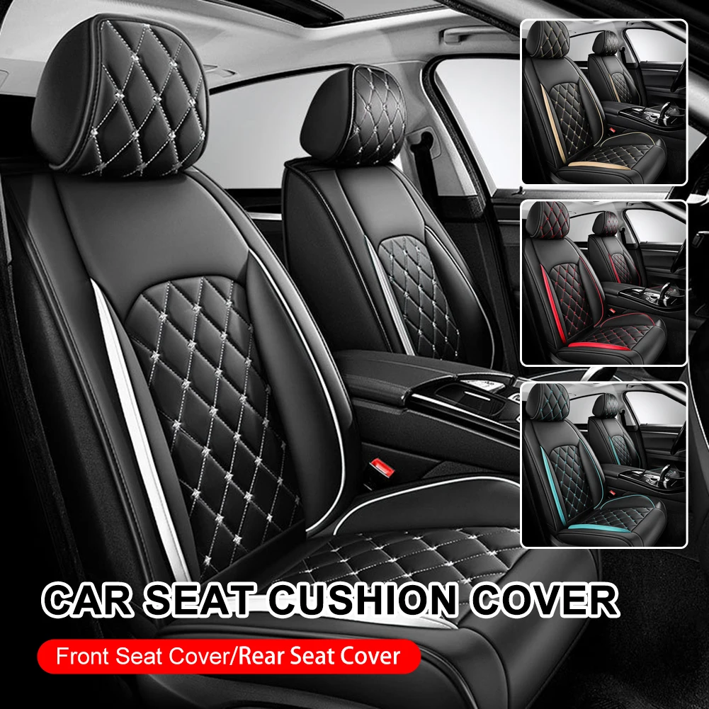 

Full Surrounded Auto Chair Protector Accessories Nappa Leather Car Seat Cover Set Universal Vehicle Seat Cushion Front And Rear