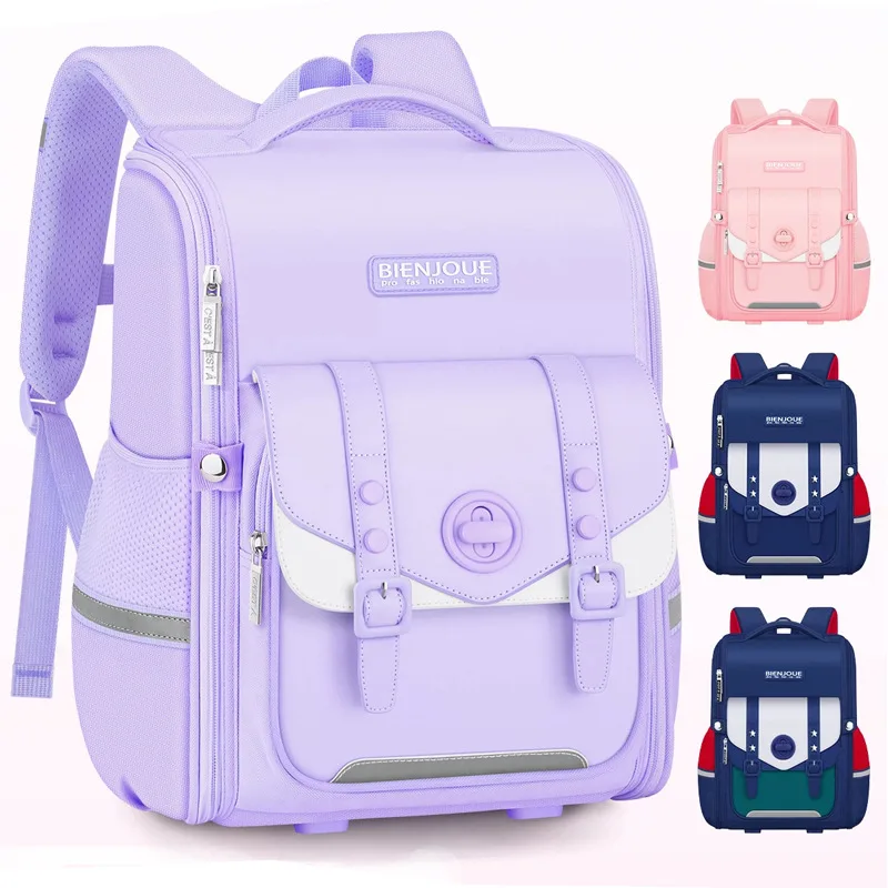 

Модный школьный ранец для начальной школы, милые детские рюкзаки, вместительный водонепроницаемый легкий школьный рюкзак с мультипликационным рисунком для детей
