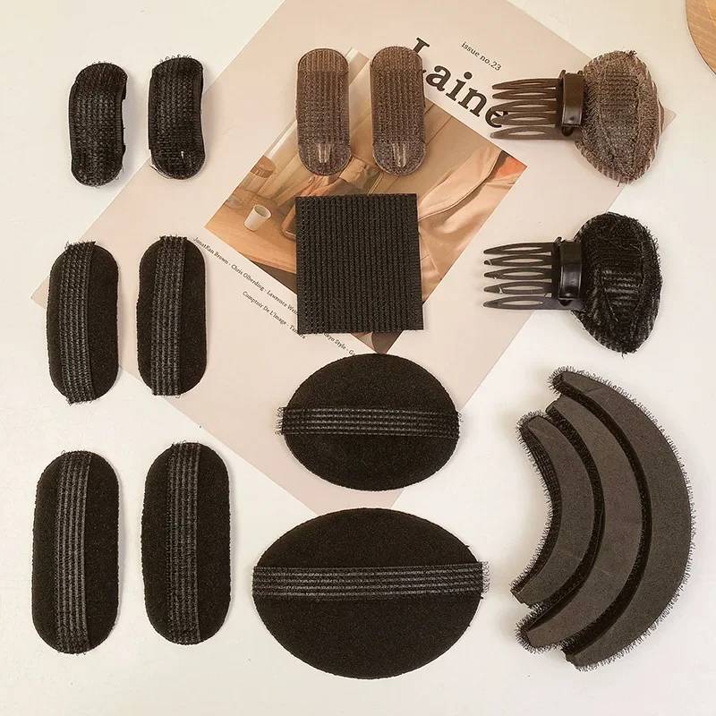 Invisible Fluffy Sponge Hair Clip Front Hair Line Volume Base Puff Cushion Clips Bun Styling Tool Women Accessory