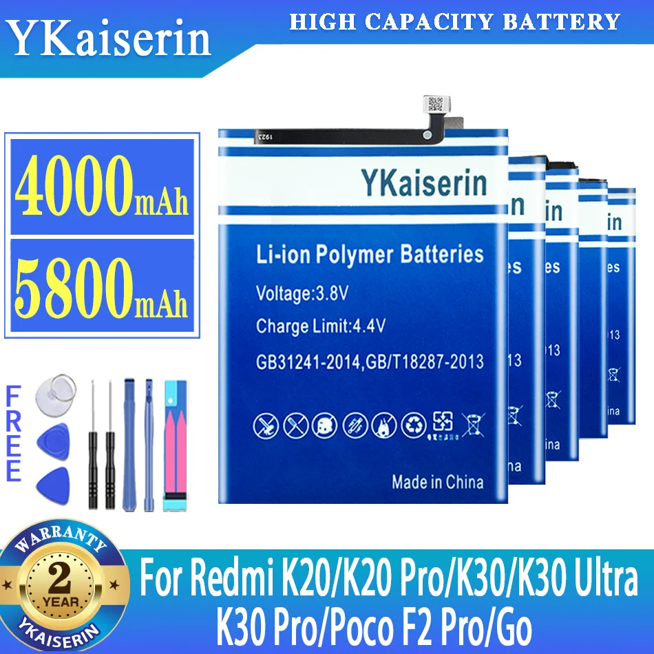 Batteria Ykaiserin Per Xiaomi Redmi K20/K20 Pro K20Pro K30/K30 Ultra Supreme K30 Pro K30Pro/Poco F2 Pro F2Pro Go Batteria