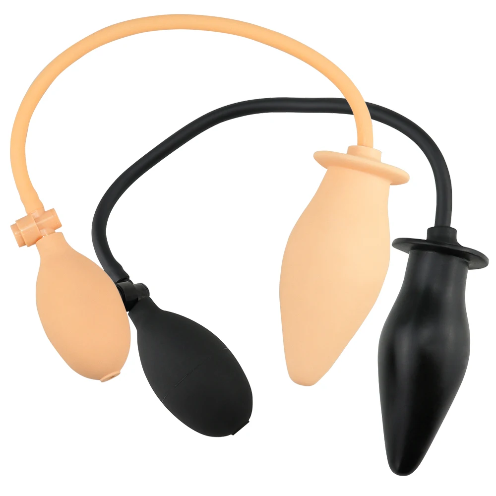 Anal Plug Dilator PVC Press-type Unisex Inflatable Butt Plug Anal Masturbator SM Adult Sexy Sex Toys 18+