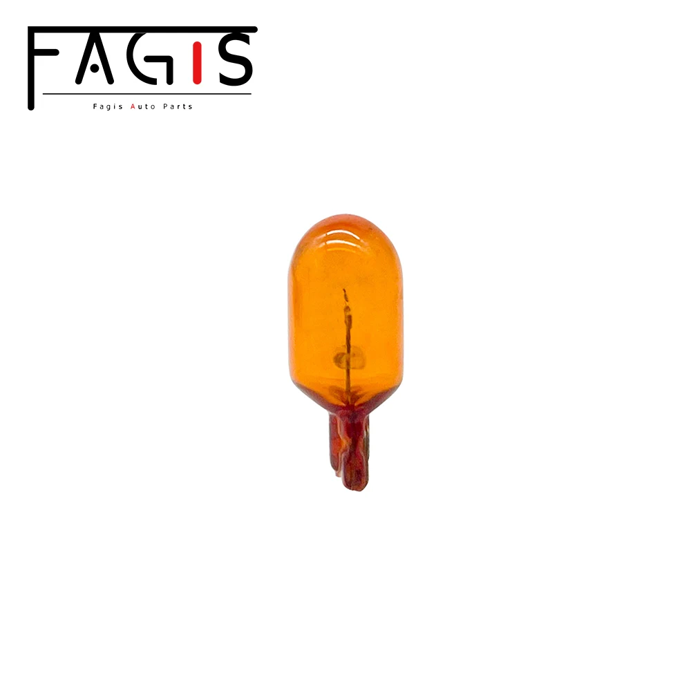 Fagis 10 Pcs T10 158 194 WY5W 12V 5W Natural Amber Light Wedge Signal Lamp Instrument Light Reading Light Clearance Halogen Lamp images - 6