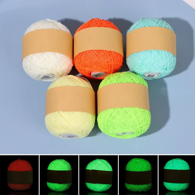 Yarn Glow in The Dark Sewing Crochet Yarn Crocheting Supplies for DIY Arts  Craft - AliExpress