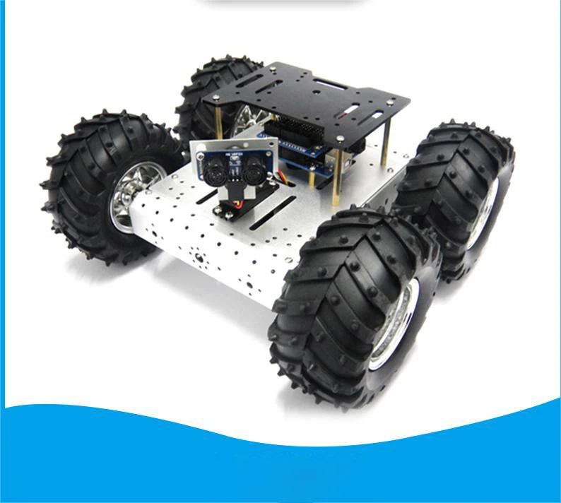 4WD Smart Robot Car Chassis For Arduino With 130mm Wheel Car Mobile Platform DIY RC Toy Tracing Experiment Programmable Toys Kit