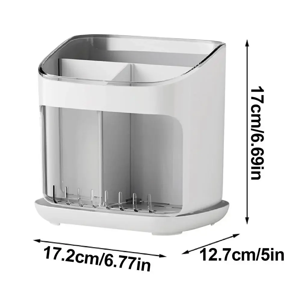 Utensil Holder Cutlery Drainer Kitchen Tableware Storage Bucket Plastic Chopstick Spoon Storage Rack Detachable Kitchen Tools 6